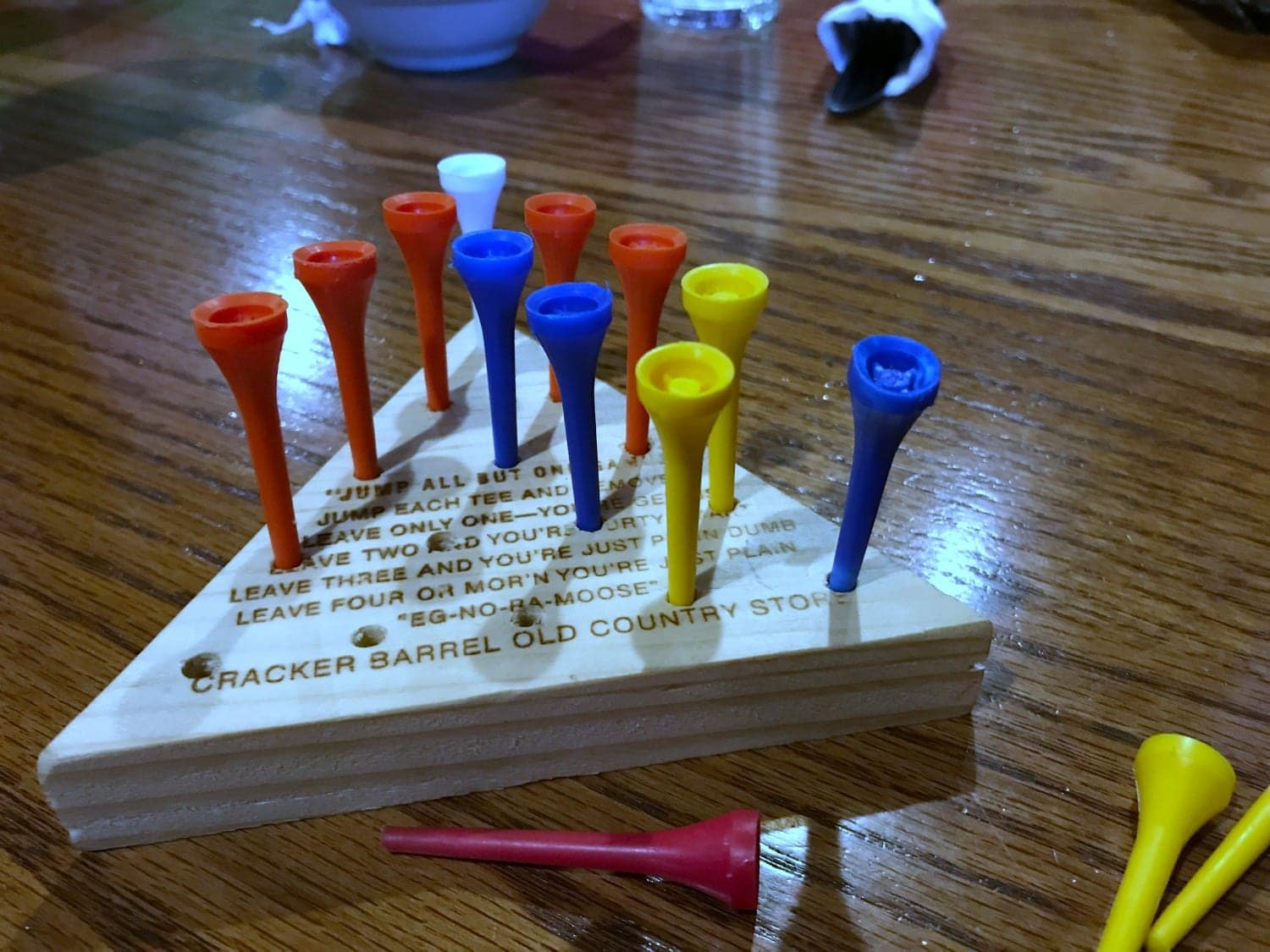 Games at Cracker Barrel while you wait for the food!