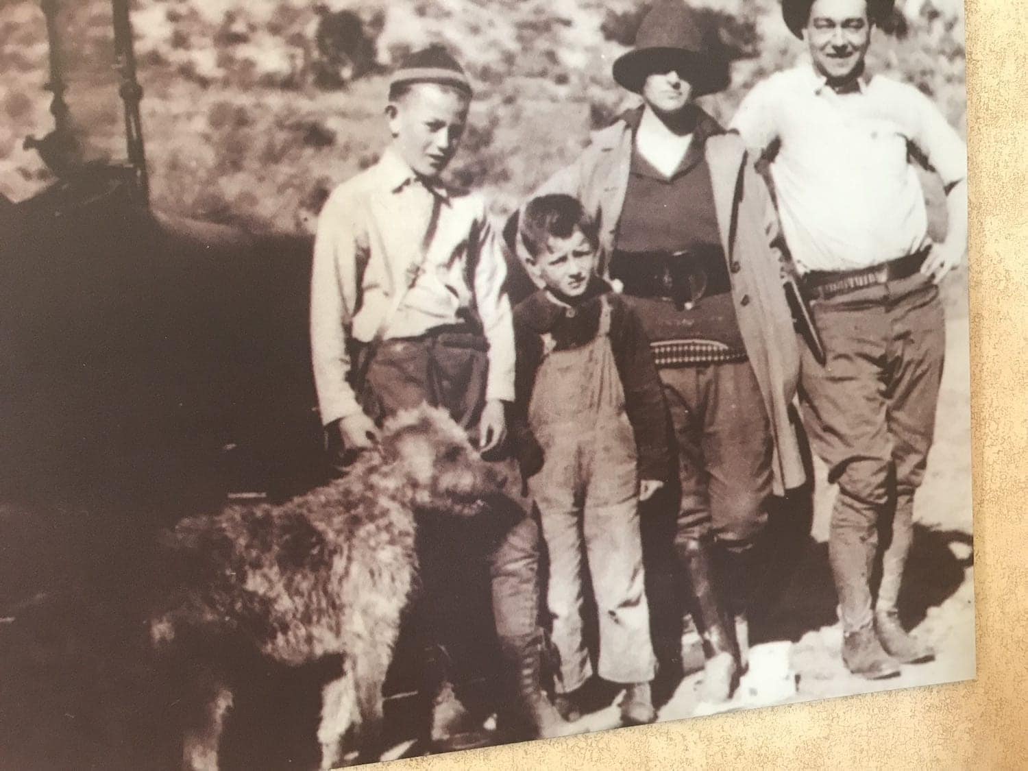 John Wayne Family picture with dog Duke