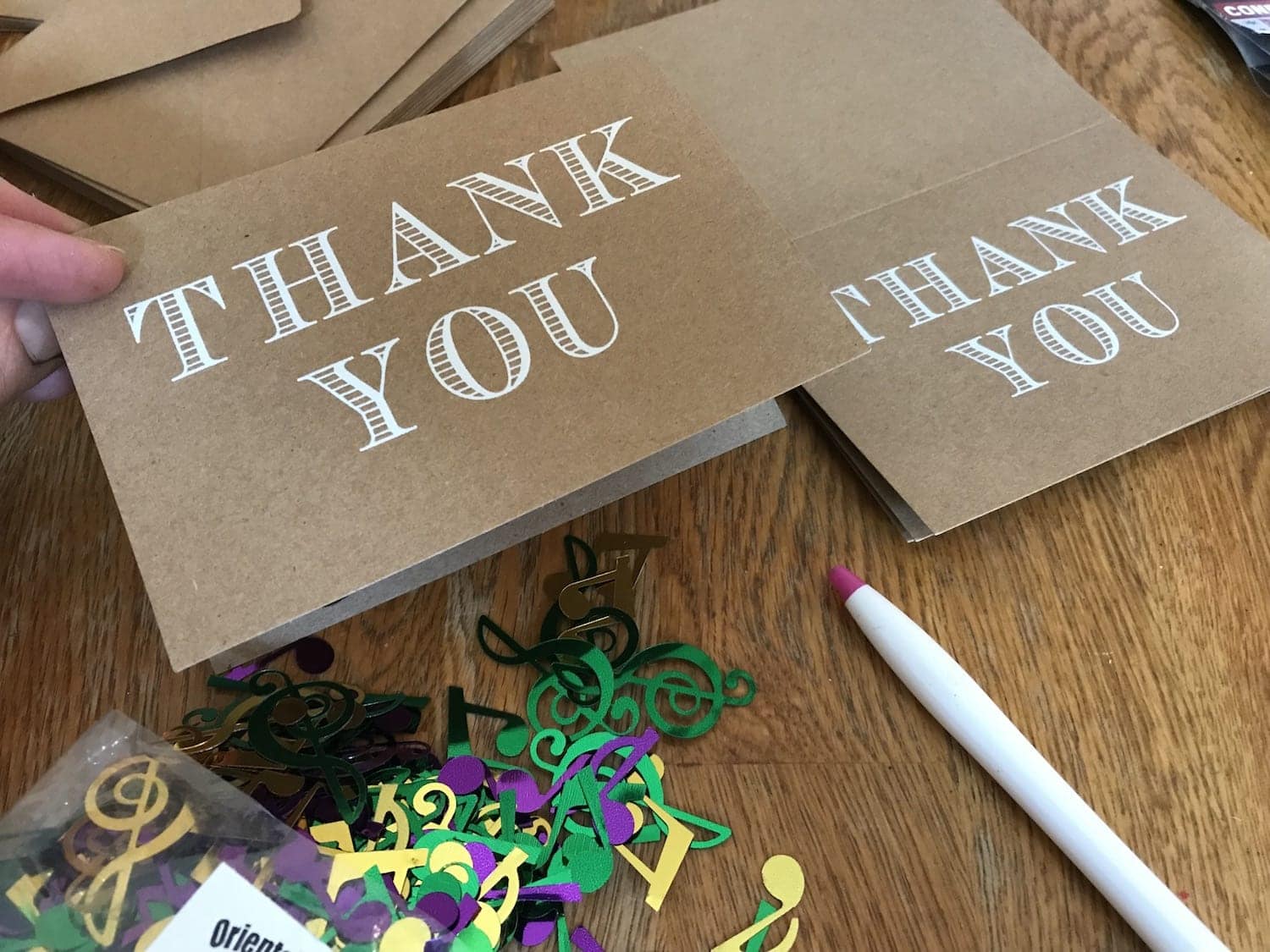 Say thanks: Send thank you notes to friends and family