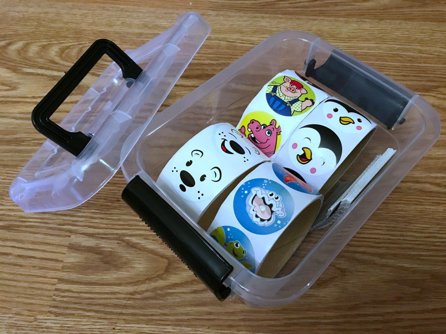 Store your stickers in a box