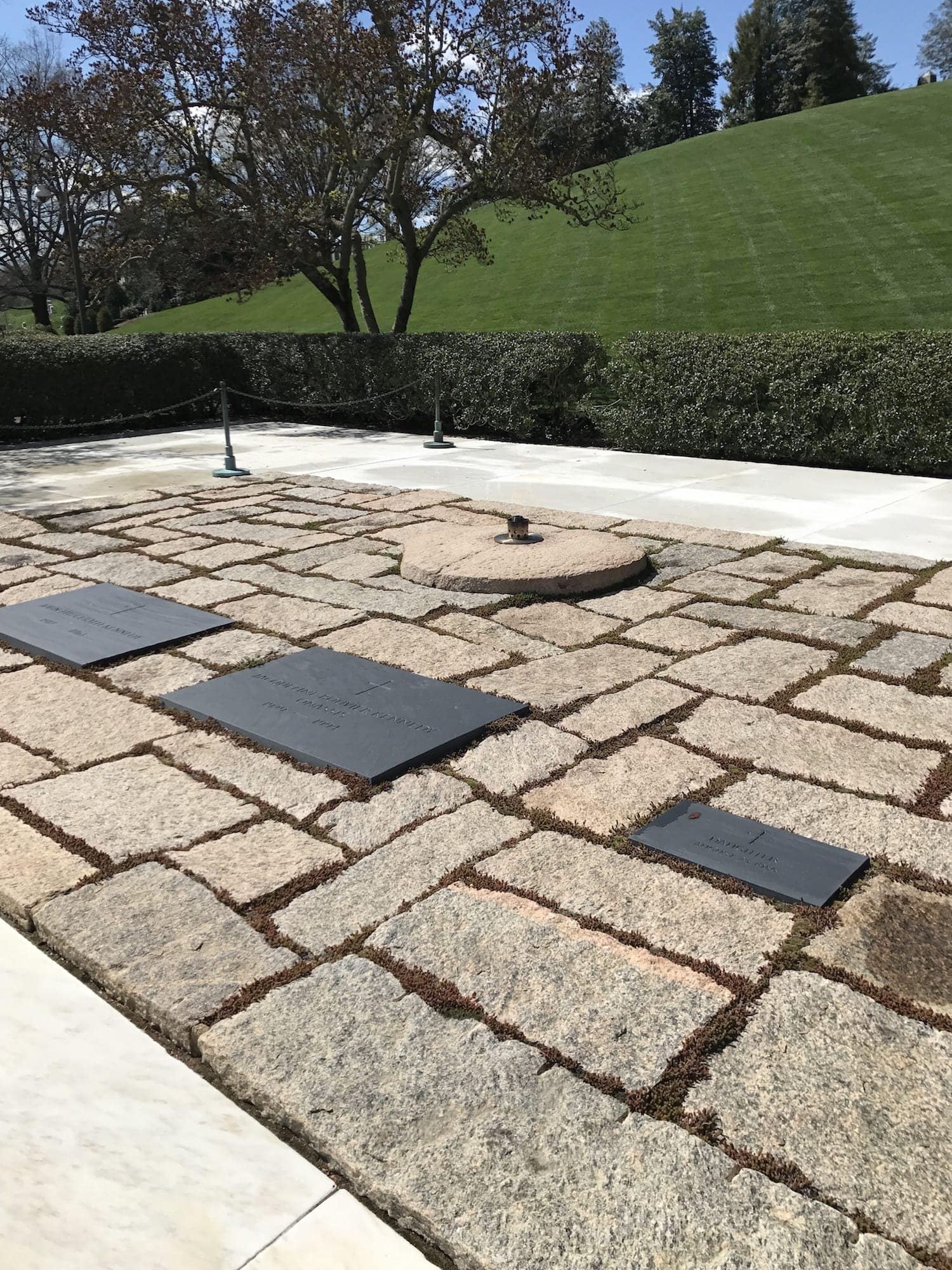 President John F Kennedy's Grave and Eternal Flame - Arlington Cemetery