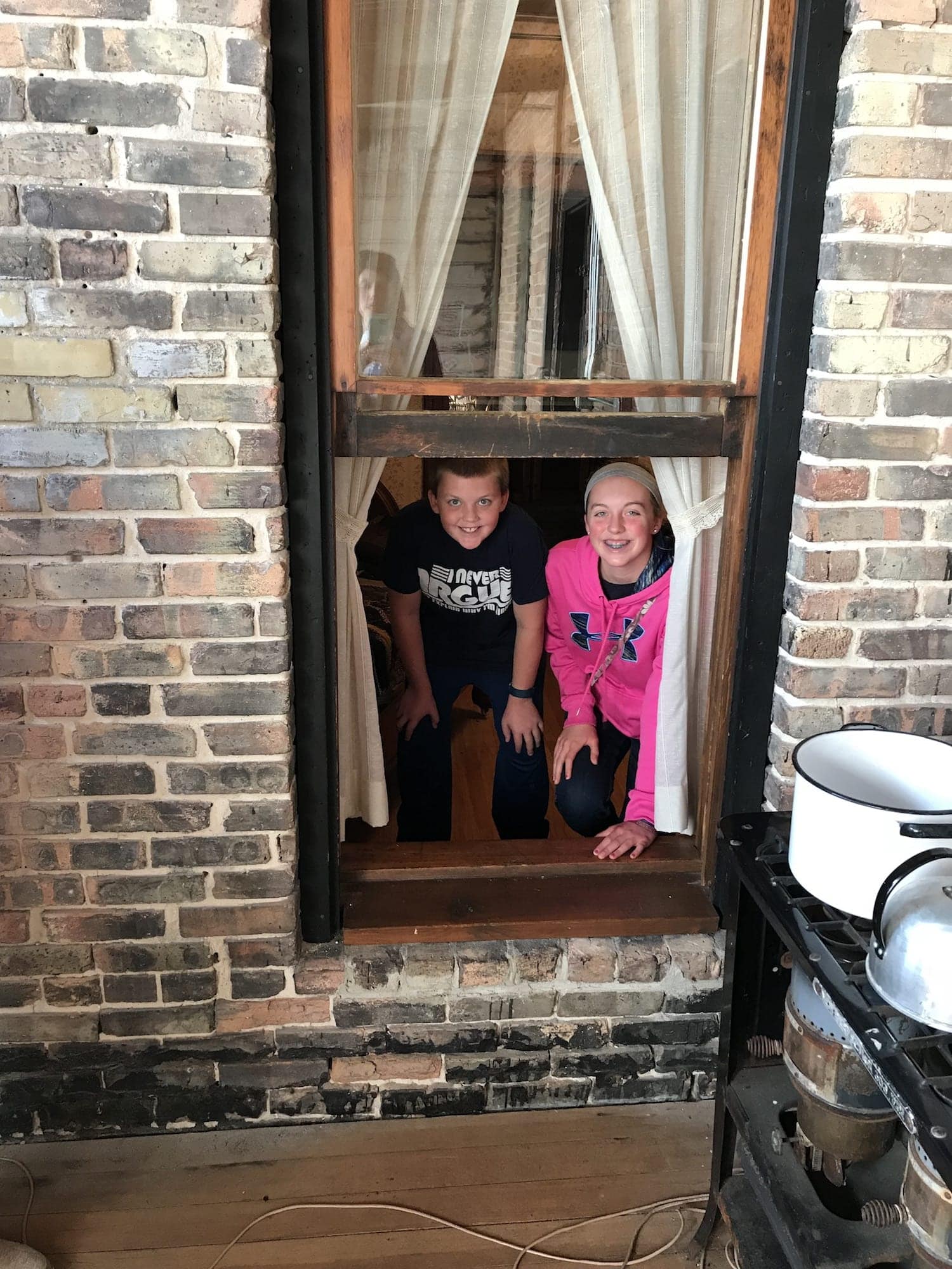 Reagan Window at President Ronald Reagan Birthplace Museum Tampico Illinois