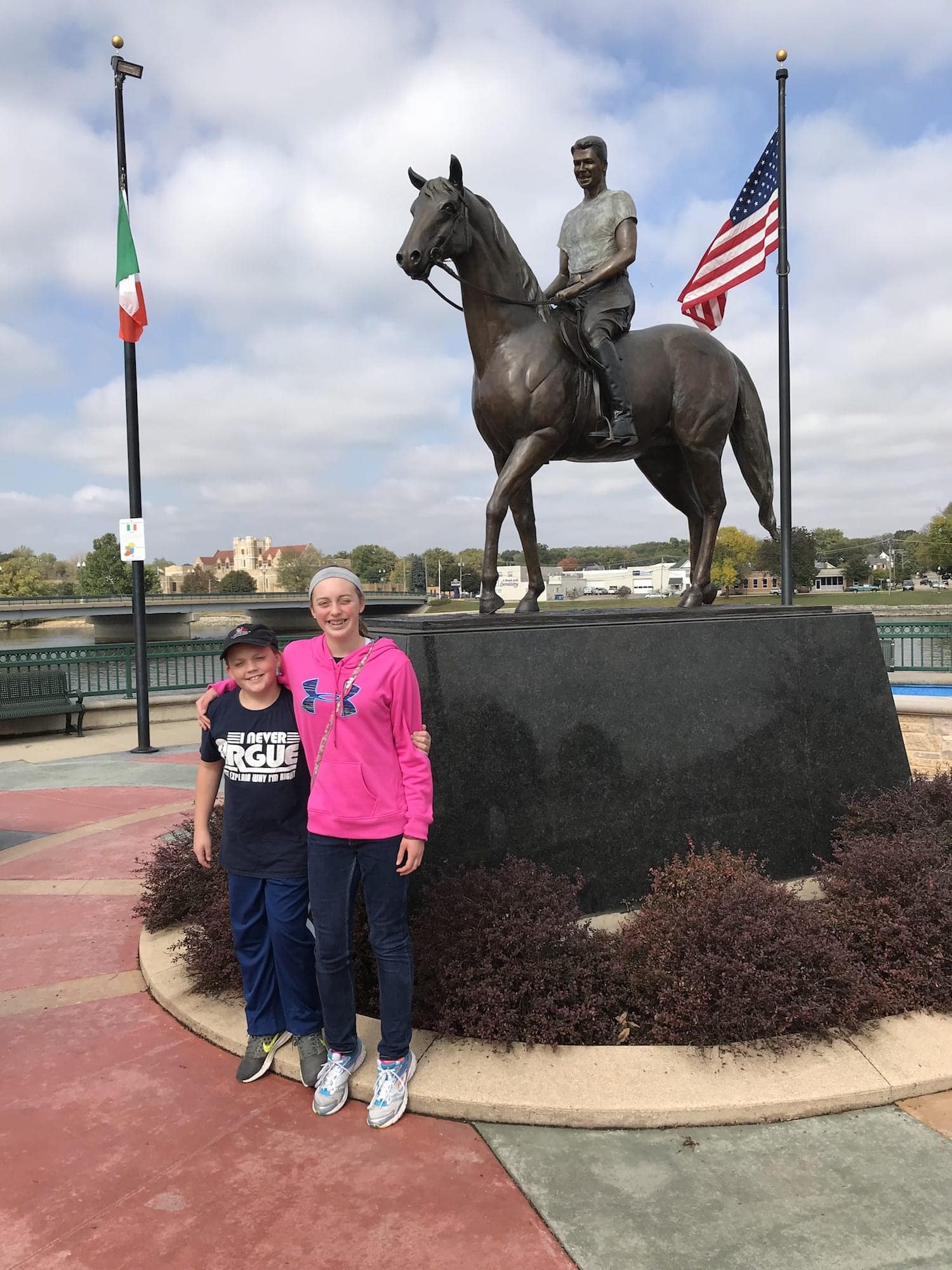 Ronald Reagan Statue in Dixon Illinois