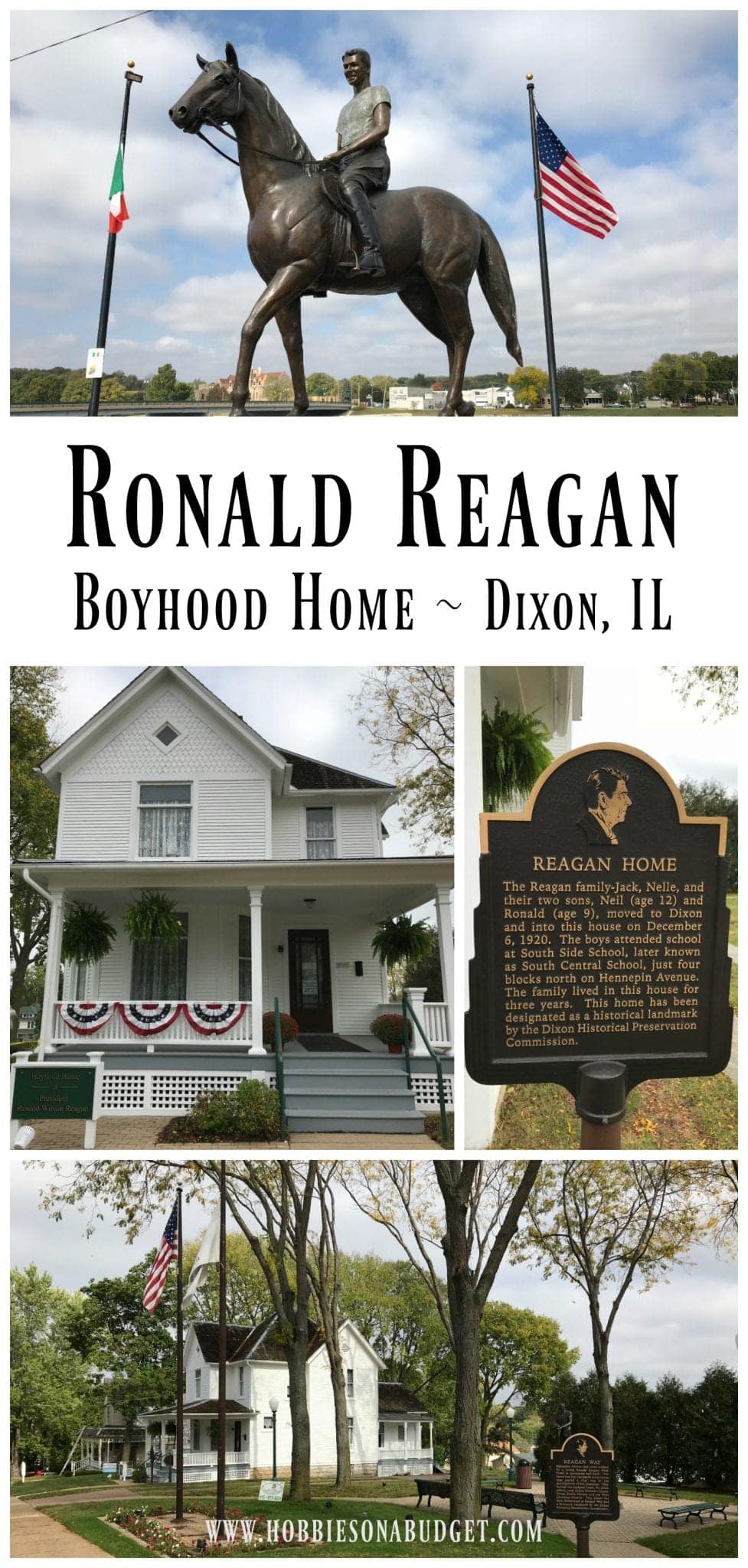 Ronald Reagan Boyhood Home in Dixon Illinois is a great place to learn about President Reagan.