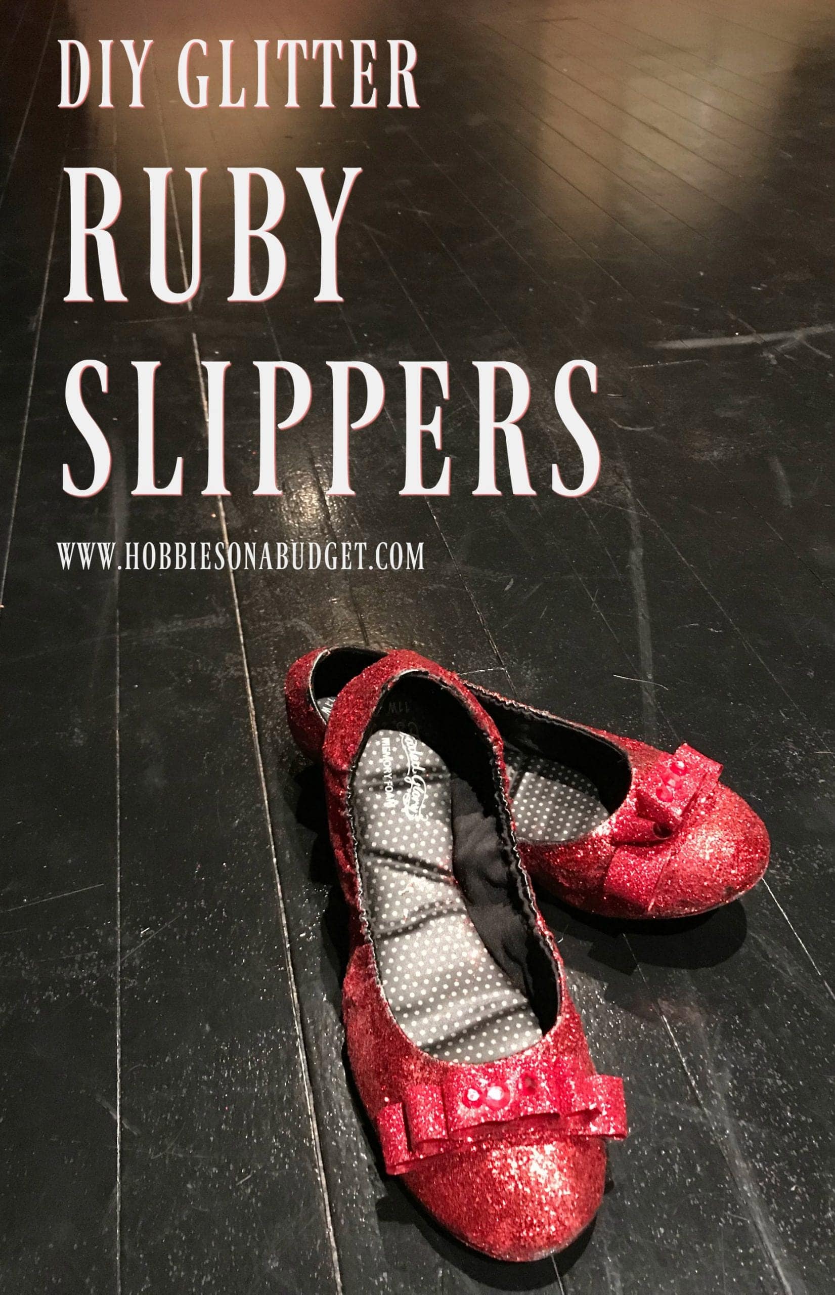 DIY GLITTER Ruby Slippers