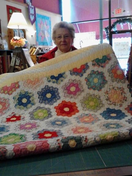 Family Treasure quilted over 50 years ago of all their own clothes.