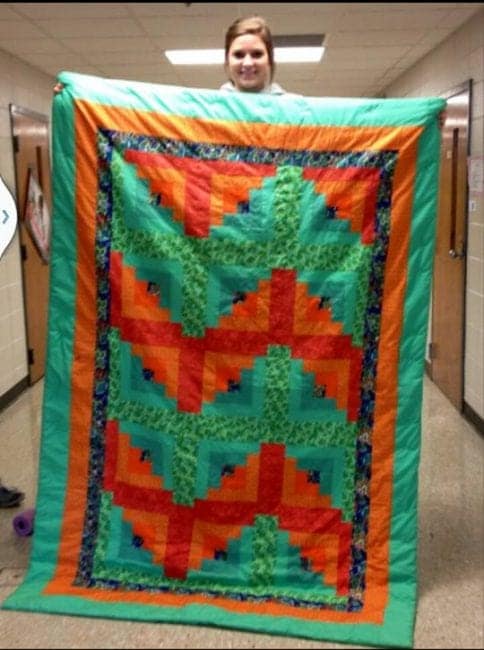 modified log cabin quilt
