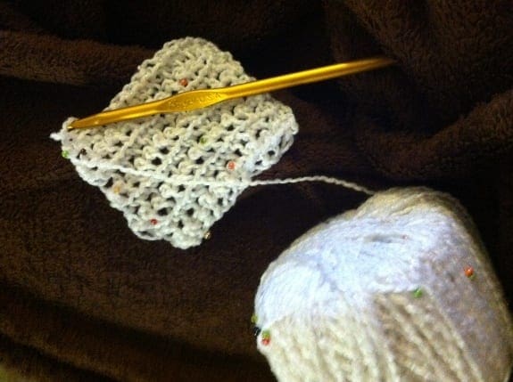 Crocheted square (12 rows)