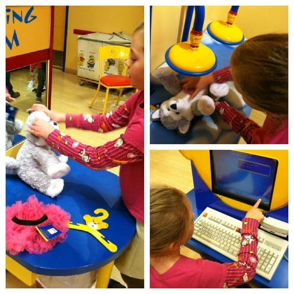 dressing room collage Build a Bear on a Budget