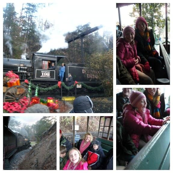train collage Smoky Mountain Christmas Dollywood