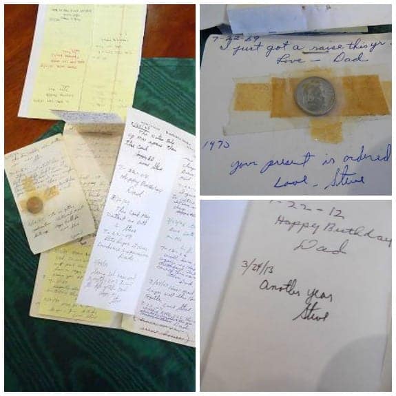 birthday card with pages