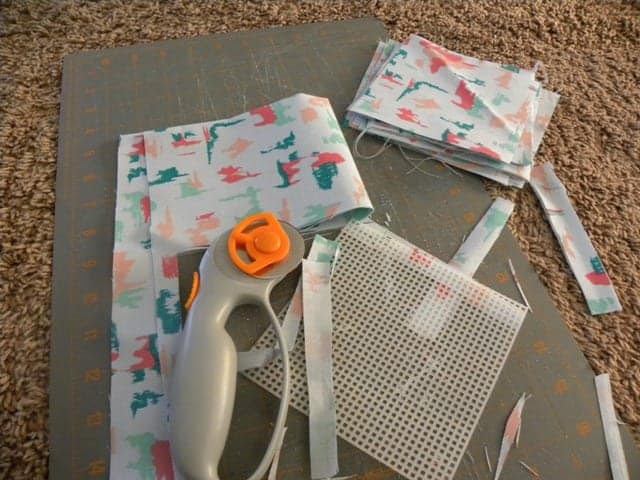 spring quilt cutting