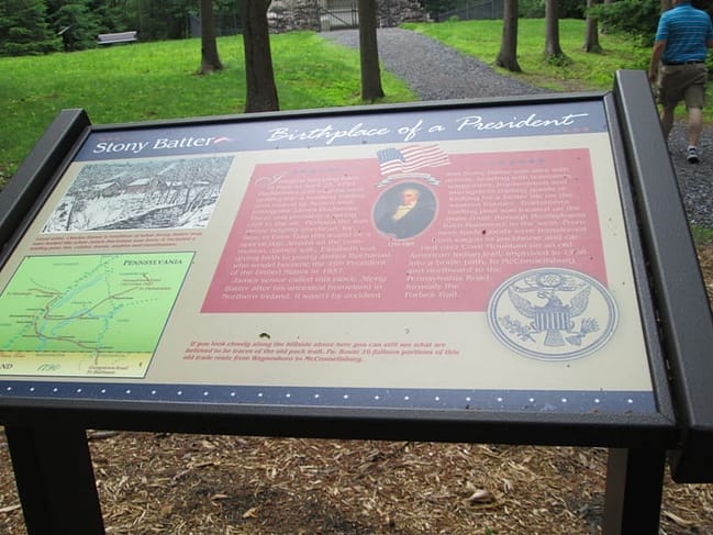 buchanans birthplace sign