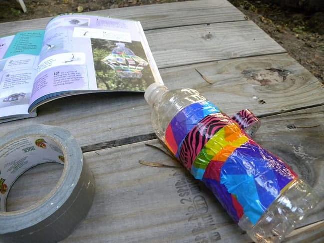 Duck Tape Bottle Craft 2