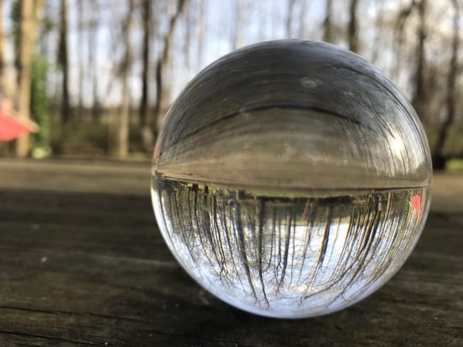 Glass ball photography